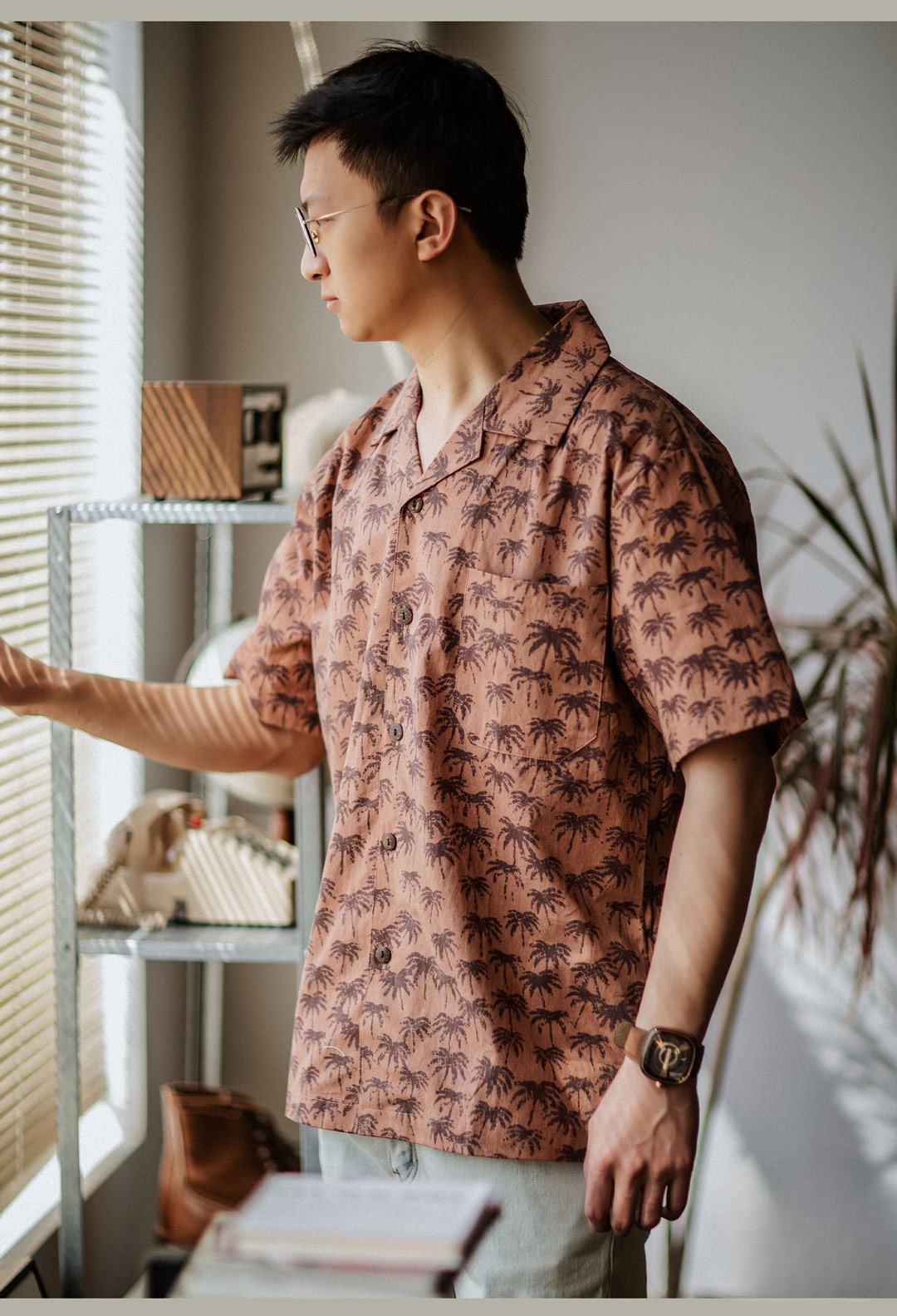 Baroque Classic Hawaiian Cuban Collar Casual Beach Shirt