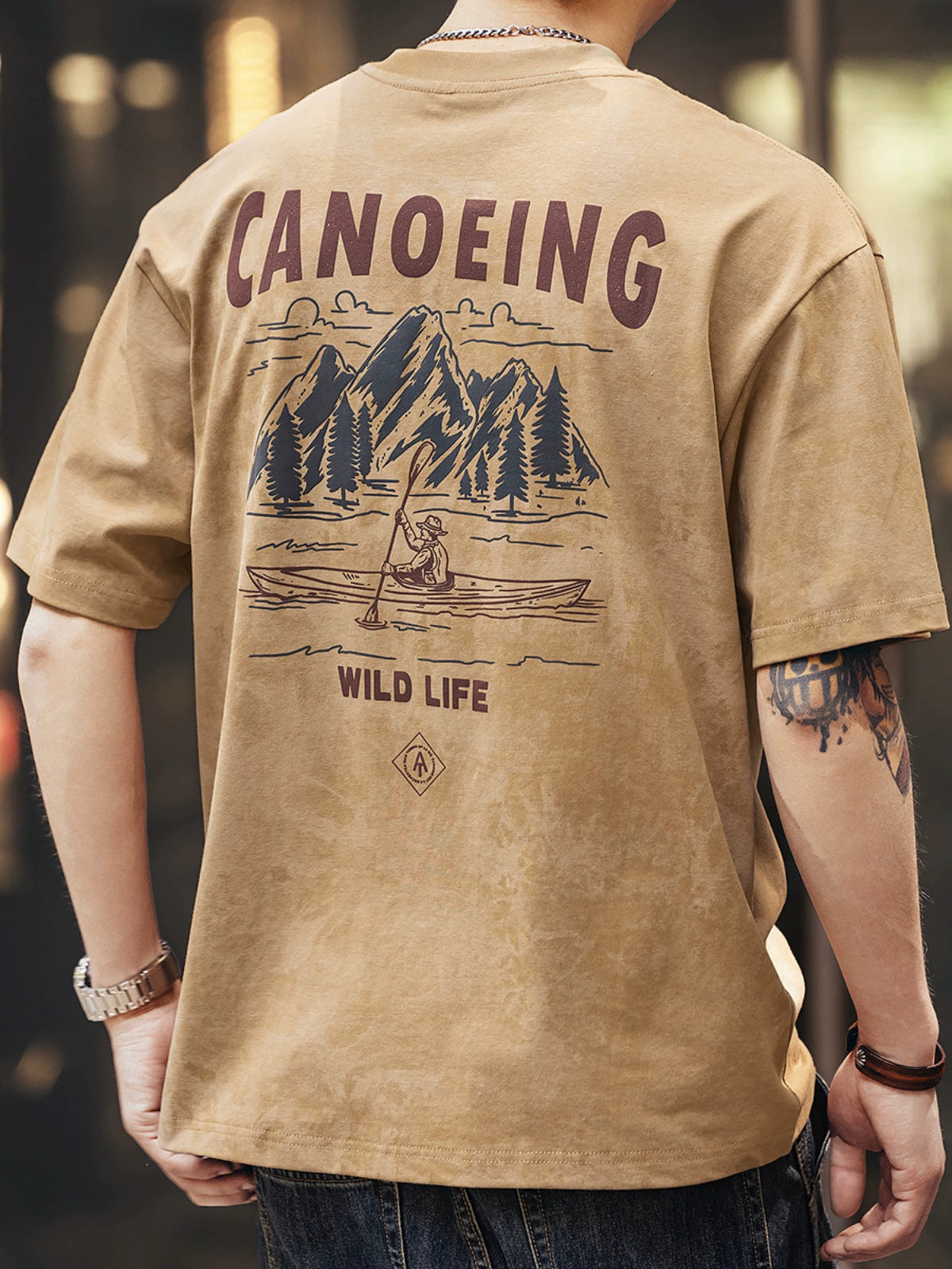 Cloud Dyeing Print Short-Sleeve T-Shirt