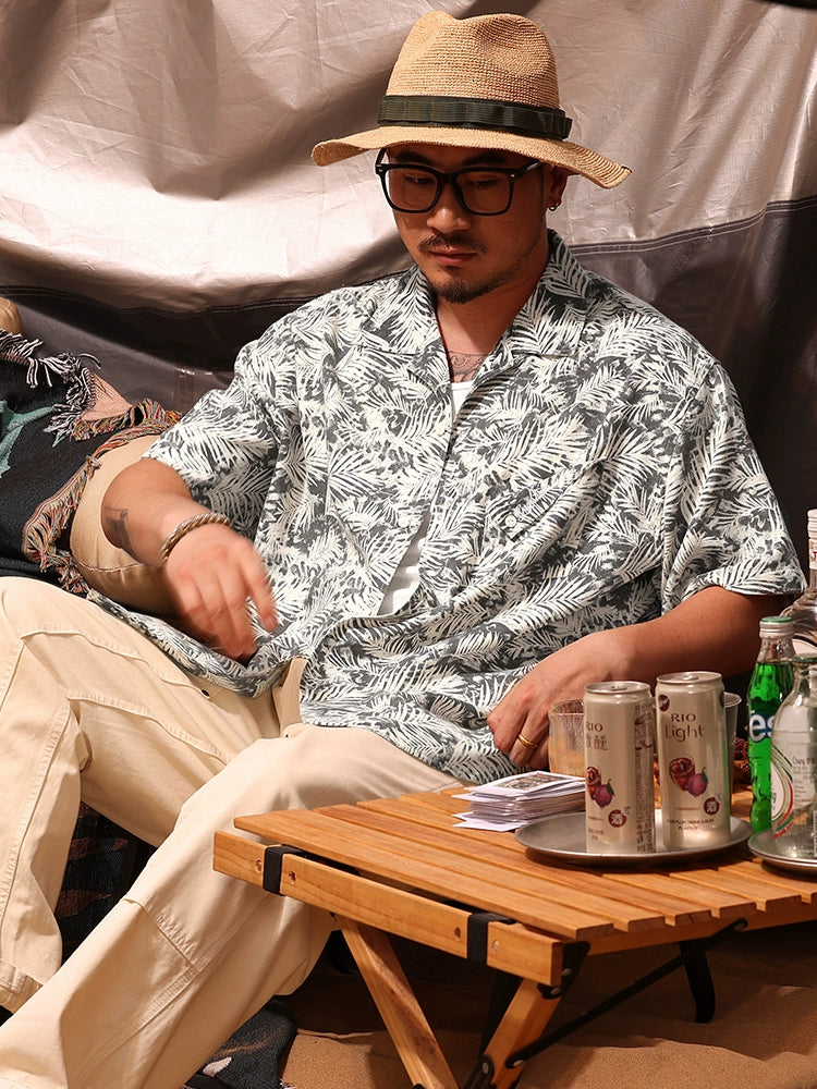 Breathable Wrinkle-Resistant Non-Iron Hawaiian Print Shirt