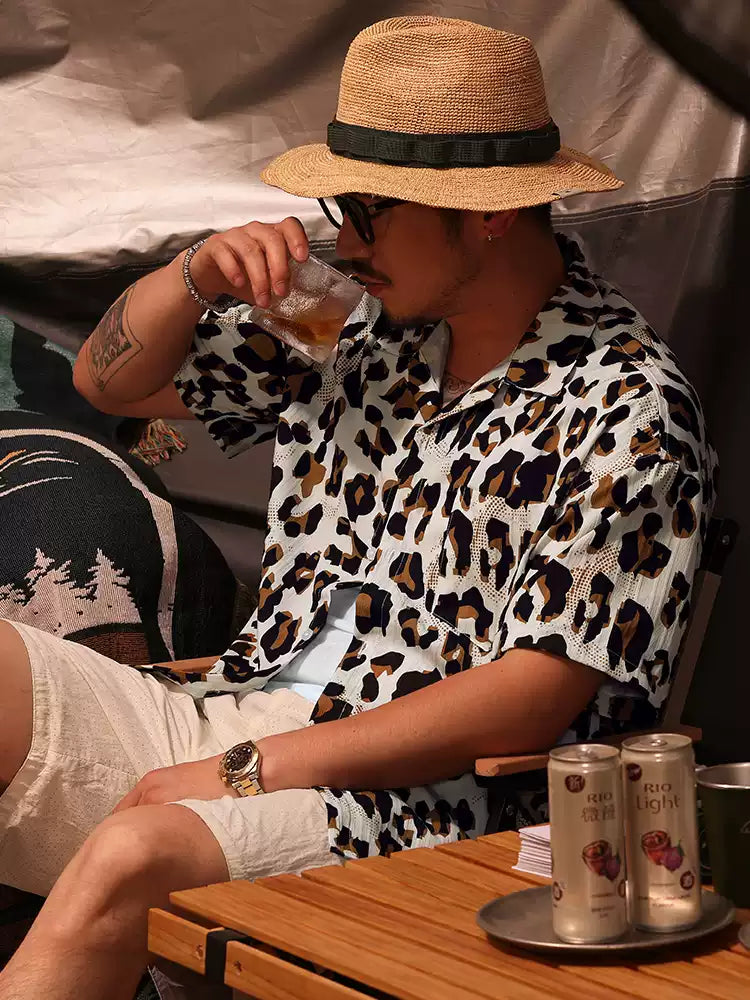 Leopard Pattern Summer Short Shirt