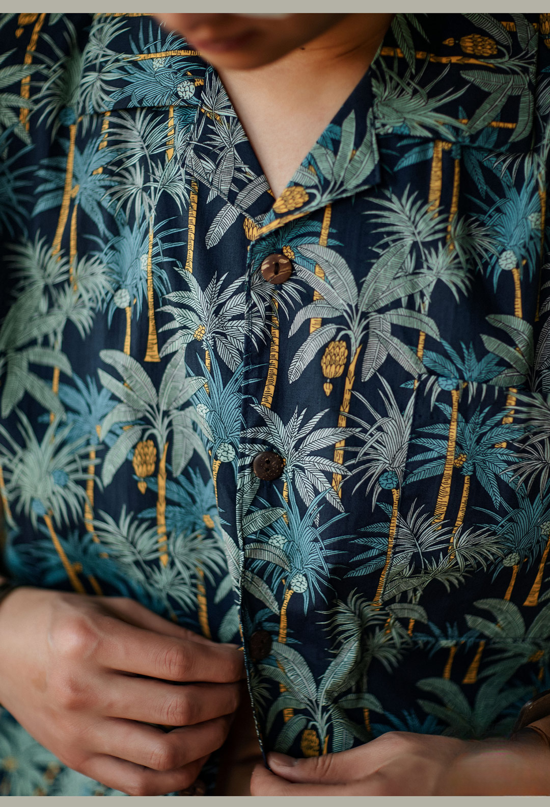 Baroque Classic Hawaiian Cuban Collar Casual Beach Shirt