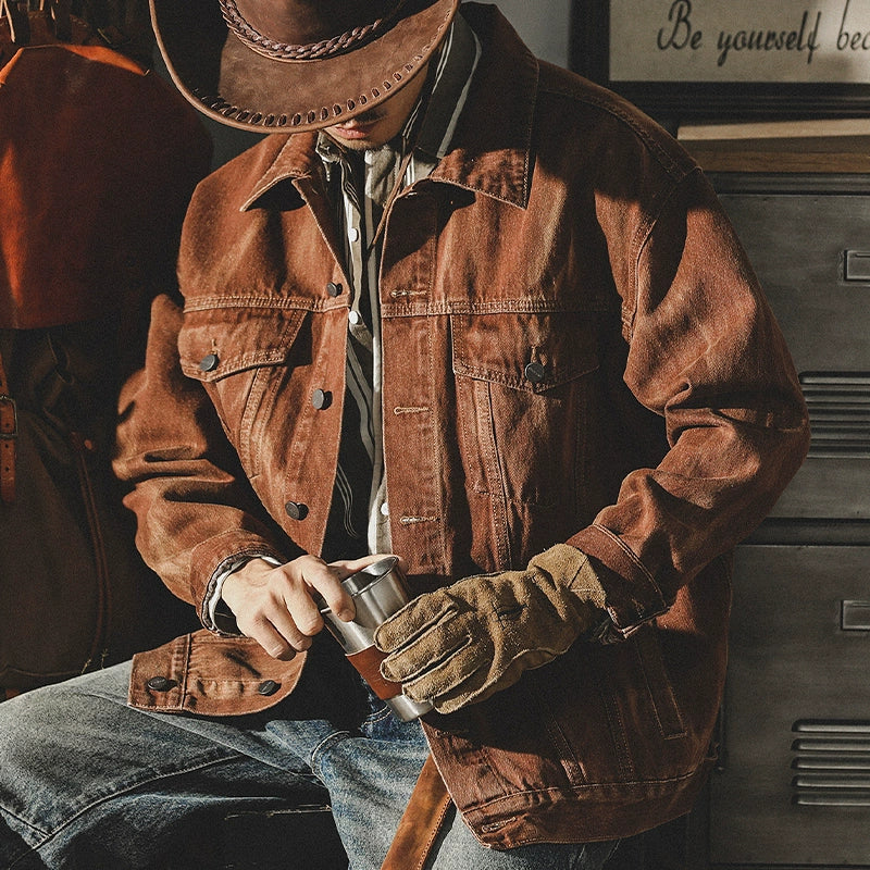Retro Work Denim Jacket