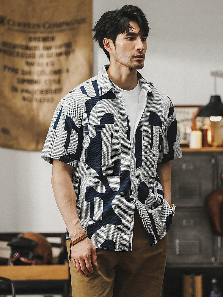 Hawaiian - style Seersucker Shirt