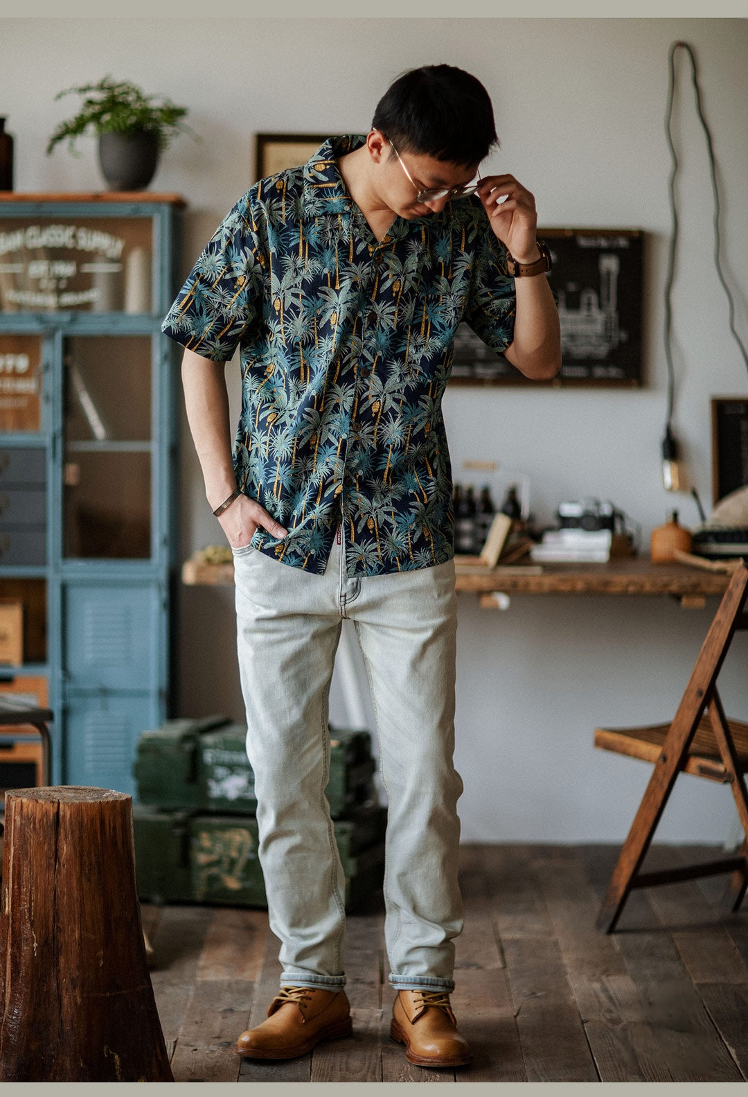 Baroque Classic Hawaiian Cuban Collar Casual Beach Shirt